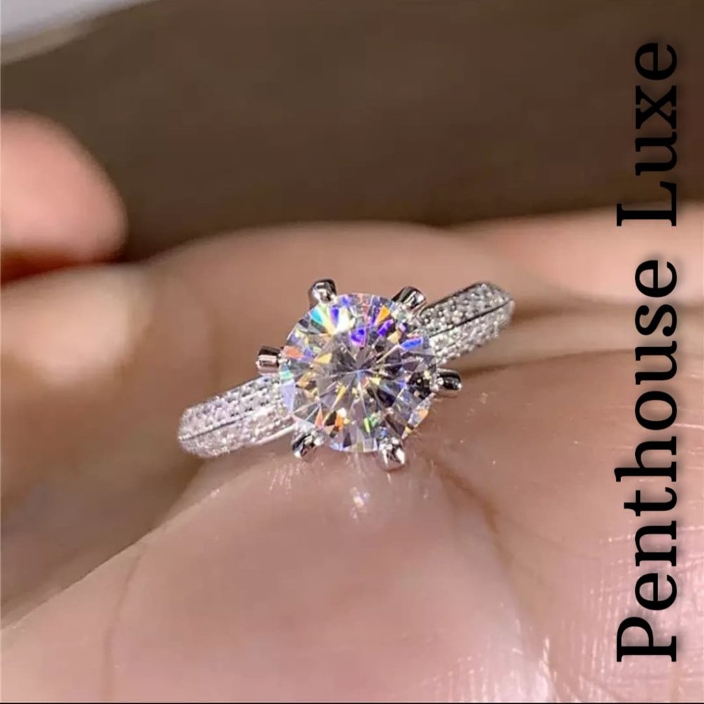 FINAL RESTOCK!! 6 Prong Round Diamond Cut Solitaire Ring - Picture 3 of 5